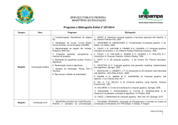 Programa e Bibliografia Edital 257/2014