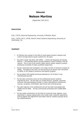 Resum&eacute; - Nelson Martins