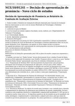 Novo ciclo de estudos