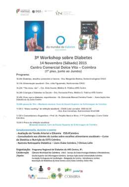 3º Workshop sobre Diabetes - Sociedade Portuguesa de