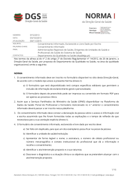 Norma nº 015/2013 de 03/10/2013 atualizada a 04/11/2015