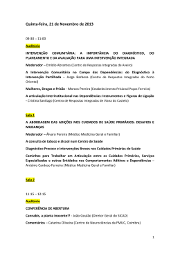 Quinta-feira, 21 de Novembro de 2013
