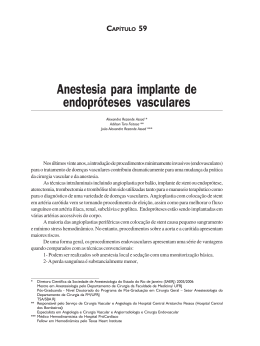Anestesia para implante de endopr&oacute;teses vasculares