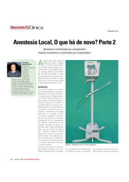 Artigo-Anestesicos Locais-O que ha de novo