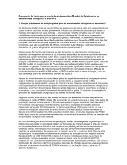 Documento de fundo para a resolu&ccedil;&atilde;o da Assembleia Mundial de