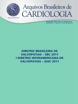 Diretriz Brasileira de Valvopatias - Publica&ccedil;&otilde;es SBC