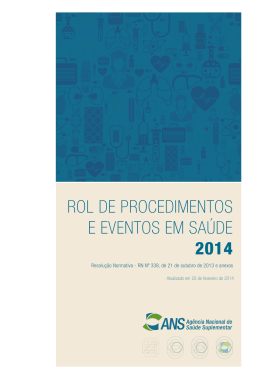 Rol de Procedimentos e Eventos em Saúde