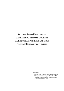 Estatuto da Carreira do Pessoal Docente Revisto