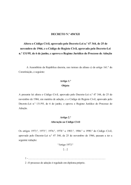 DECRETO N.&ordm; 450/XII Altera o C&oacute;digo Civil, aprovado pelo Decreto
