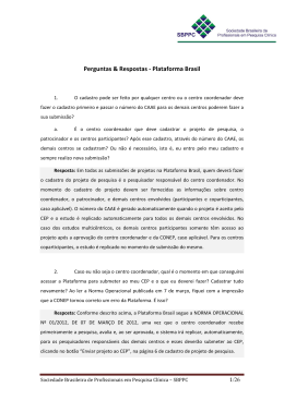 Perguntas & Respostas - Plataforma Brasil