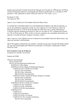 Estatuto aprovado pelo Conselho Nacional de Educa&ccedil;&atilde;o em 8 de