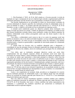 ESTATUTO DAS IPSS`S Decreto-Lei n.º 119/83, de 25 de