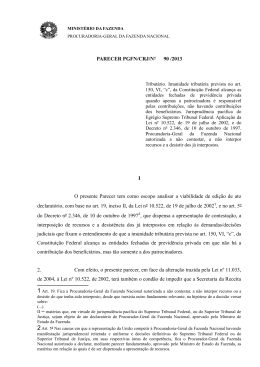 parecer pgfn/crj/nº 90/2013 - Procuradoria