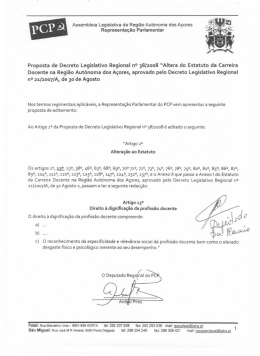 Docente na Regi&atilde;o Aut&oacute;noma dos A&ccedil;ores, aprovado pelo Decreto