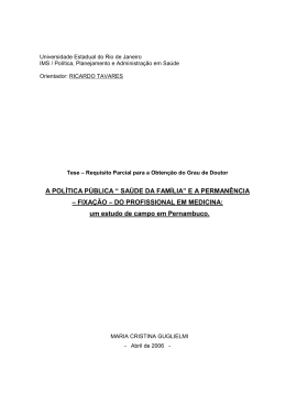 "sa&uacute;de da fam&iacute;lia" e a perman&ecirc;ncia - fixa&ccedil;&atilde;o