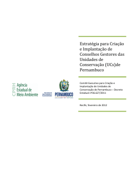 Estrat&eacute;gia para Cria&ccedil;&atilde;o e Implanta&ccedil;&atilde;o de Conselhos Gestores das