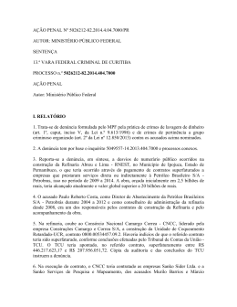 Senten&ccedil;a primeira condena&ccedil;&atilde;o Lava Jato