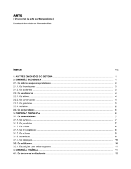 As tr&ecirc;s dimens&otilde;es do sistema