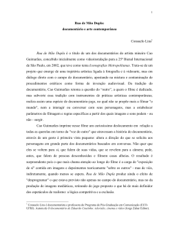 Rua de M&atilde;o Dupla: document&aacute;rio e arte contempor&acirc;nea Consuelo