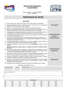 PROFESSOR DE ARTES - NC