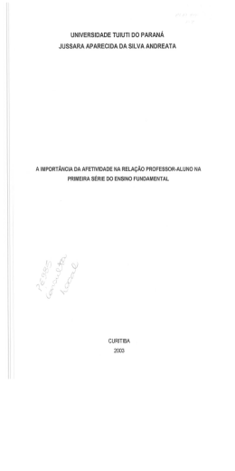 a importancia da afetividade
