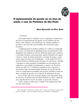 A implementa&ccedil;&atilde;o do quesito cor na &aacute;rea da sa&uacute;de: o caso da
