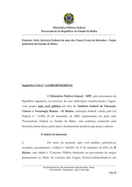 Confira a &iacute;ntegra da a&ccedil;&atilde;o civil p&uacute;blica. - MPF-BA
