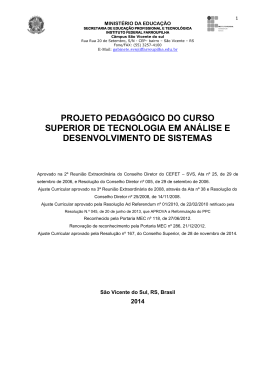 PPC Tecnologia em An&aacute;lise e Desenvolvimento de Sistemas