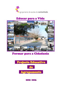 pProjecto Educativo o ddoo aAgrupamento a Formar para a