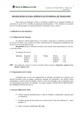 Apostila com Regras B&aacute;sicas para Elabora&ccedil;&atilde;o de Trabalho