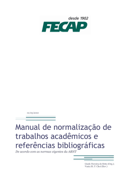 Manual de normalização de trabalhos acadêmicos e