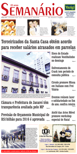 Edi&ccedil;&atilde;o 1159, de 11 de dezembro de 2015