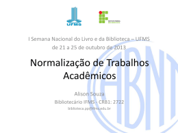 Manual de Trabalhos acadêmicos