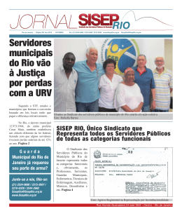 Servidores municipais do Rio vão à Justiça por perdas com a URV