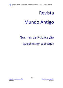 Revista Mundo Antigo - NEHMAAT