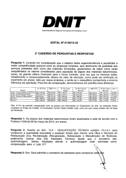 2º Caderno de Perguntas e Respostas - Edital nº 0139/12-22