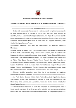 Acta n&ordm; 6 - 27 de junho de 2014