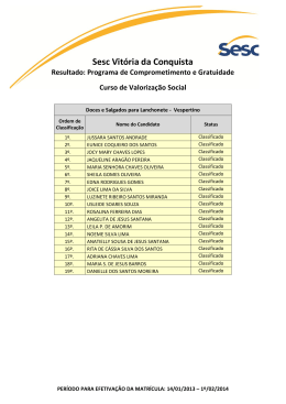 Resultado da Sele&ccedil;&atilde;o PCG - Para os Cursos de Fevereiro