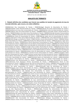 analista de trânsito