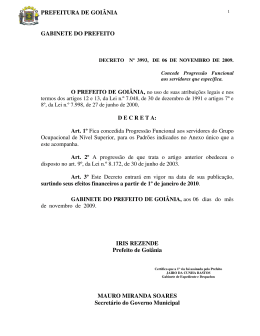 PREFEITURA DE GOI&Acirc;NIA GABINETE DO PREFEITO IRIS