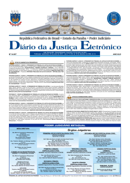 PODER JUDICIÁRIO ESTADUAL Órgãos Julgadores