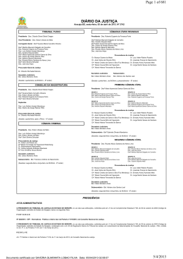 DI&Aacute;RIO DA JUSTI&Ccedil;A Page 1 of 681 5/4/2013