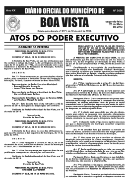dom n&ordm; 3434.indd - Prefeitura Municipal de Boa Vista