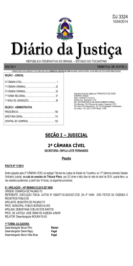 DJ 3324 - Tribunal de Justi&ccedil;a do Estado do Tocantins