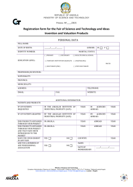 Registration form for the Fair of Science and Technology and Ideas