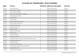 Qualis peri&oacute;dicos Ci&ecirc;ncia da Computa&ccedil;&atilde;o