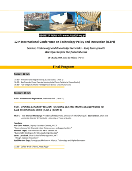 12ª Conferência Internacional sobre Políticas Públicas de