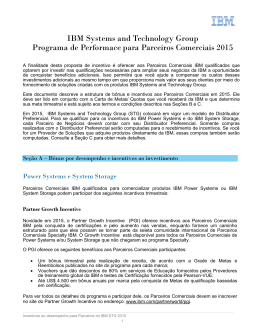 IBM Systems and Technology Group Programa de Performace para