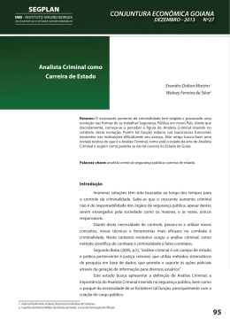 Analista Criminal como Carreira de Estado