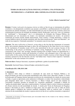 1 TEORIA DA REALOCA&Ccedil;&Atilde;O DA POUPAN&Ccedil;A INTERNA